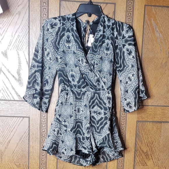 Band of Gypsies Pants - Band of Gypsies Black Romper/Playsuit